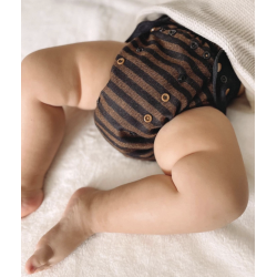 Puppi - Cover til genanvendelige stofbleer i bld merinould Bee Wild