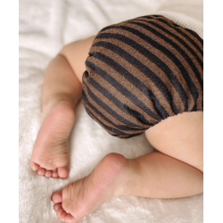 Puppi - Cover til genanvendelige stofbleer i bld merinould Bee Wild