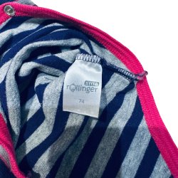 Sm� Rollinger - Pigebody i striber med uld, brugt, str. 74