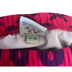 Smfolk - Badetj / Badebukser  i lyserd med bler, str. 92-98, som nye