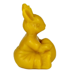 P�skehare med �g / P�skepynt  i Bivoks - H�ndlavet og b�redygtigt lys