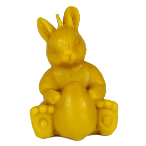 P�skehare med �g / P�skepynt  i Bivoks - H�ndlavet og b�redygtigt lys