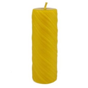 100% Bivokslys- Hndlavet lys med satin mnster, 9,5 cm