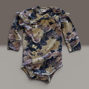M�sli - Pigebody med blomstermotiv og fl�ser,   brugt, str. 68