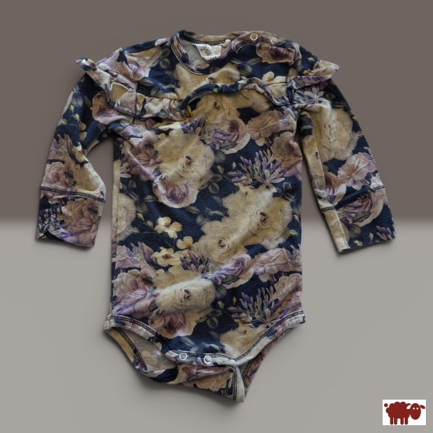 M�sli - Pigebody med blomstermotiv og fl�ser,   brugt, str. 68