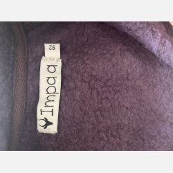 Impala - Varmt trje i bld merinould, med ombuk i hnder, blommer nuancer, 92 cm