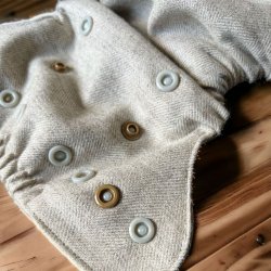 Puppi - Cover til genanvendelige stofbleer i bld merinould Earthsong