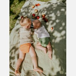 Puppi - Cover til genanvendelige stofbleer i bld merinould Melon