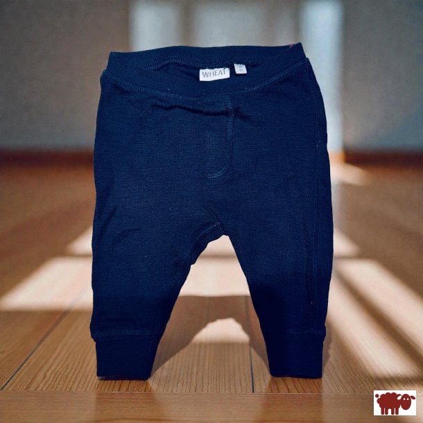 Wheat - Babybukser i 100 % merinould, navy, 62 cm ( 3 mdr.)