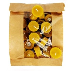 100% Bivokslys/Naturligt Duftlys- Hndlavede Fyrfadslys, refil uden metalstage, 20 stk.