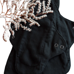 Womens Place - Genanvendelige dagsbind i kologisk bambus og bomuld, Sort, 25 cm