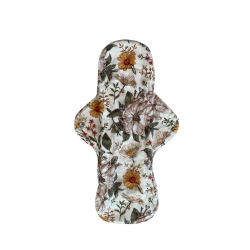 Womens Place - Genanvendelige natbind / dagsbind XL i kologisk bambus og bomuld, Flower, 30 cm