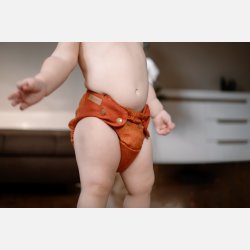 Puppi - Cover til genanvendelige stofbleer i bld merinould Rusty Fox