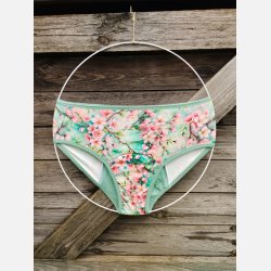 Tymoszku - Premium Menstruationstrusser i bomuld &amp; bambus, FIGI, S� H�ndsyet | �bleblomst