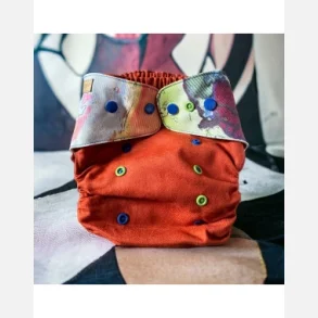 Puppi - Cover til genanvendelige stofbleer i bld merinould Artful Adventure