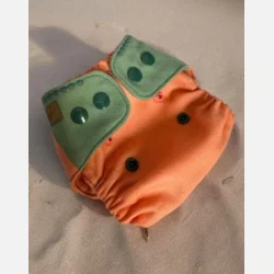 Puppi - Cover til genanvendelige stofbleer i bld merinould Melon