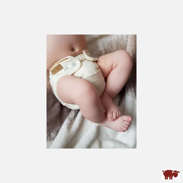 Puppi - Cover til genanvendelige stofbleer i bld merinould Pure Nature