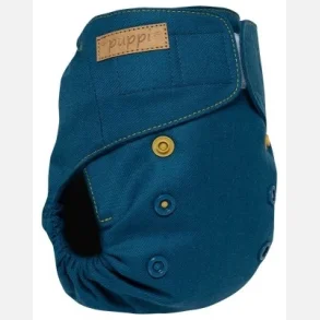 Puppi - Cover til genanvendelige stofbleer i bld merinould Royal Blue