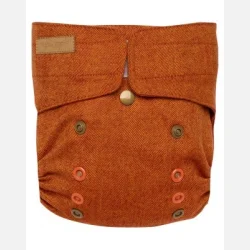 Puppi - Cover til genanvendelige stofbleer i bld merinould Rusty Fox