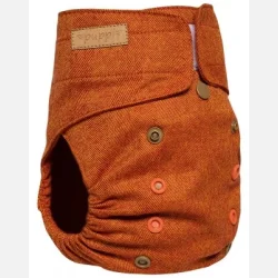 Puppi - Cover til genanvendelige stofbleer i bld merinould Rusty Fox