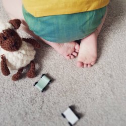 Puppi - Cover til genanvendelige stofbleer i bld merinould Green Herringbone