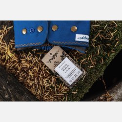 Puppi - Cover til genanvendelige stofbleer i bld merinould Royal Blue