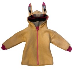 Ty.Bles - Jakke i 2 lags uld, ferskenfarve,- 90 % kogt og bld merino, 10 % cashmere, 92cm / 24 mdr.