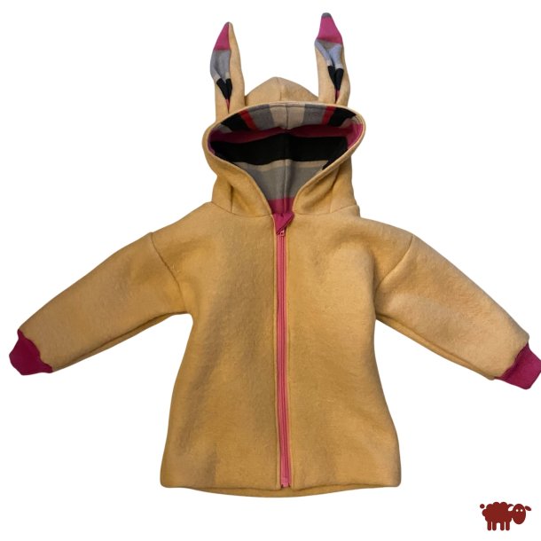 Ty.Bles - Jakke i 2 lags uld, ferskenfarve,- 90 % kogt og bld merino, 10 % cashmere, 92cm / 24 mdr.